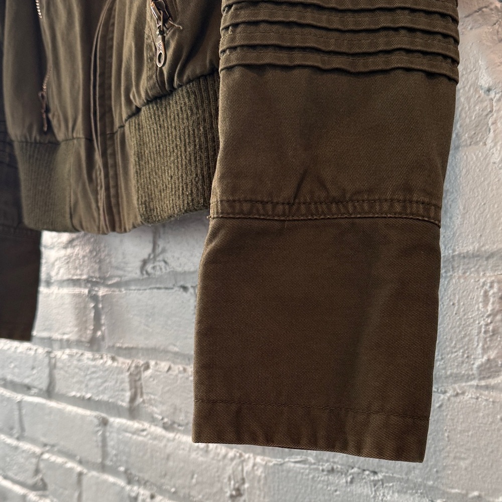 Olive Green Bomber Jacket - Picture 3 of 7